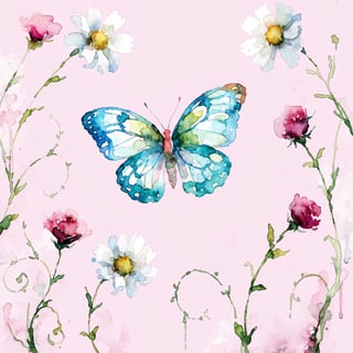 Delicate Watercolor Butterfly Illustration