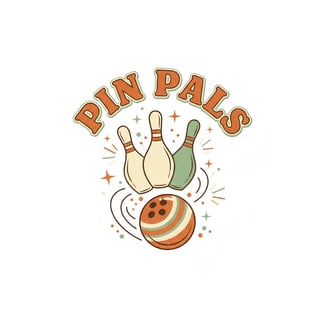 Pin Pals Retro Bowling Tee Design
