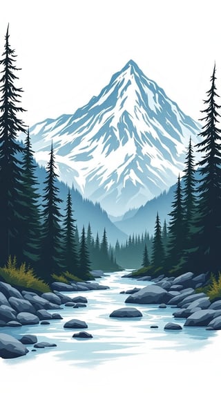 Alaska-Inspired Minimalist T-Shirt Design