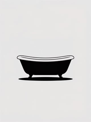 Minimal Vector Bathtub T-Shirt Design