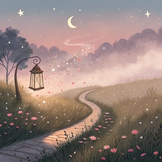 Dreamy Lantern-Lit Meadow