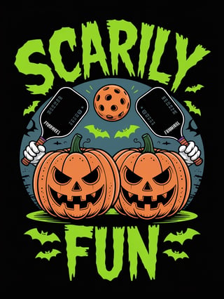 Halloween Pickleball Graphic