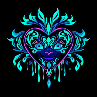 Symmetrical Fantasy Heart Illustration
