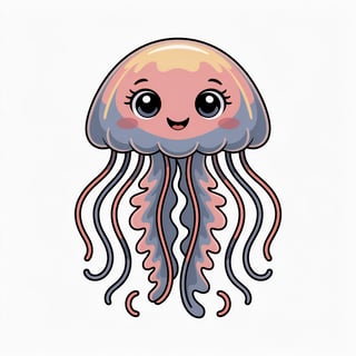 Cute Animated Jellyfish Nursery Art
