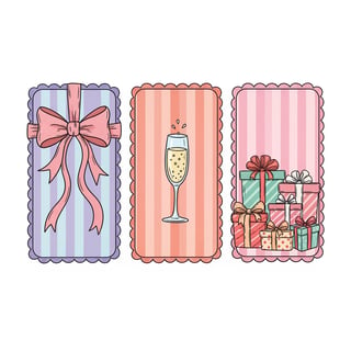 Cute Pastel Christmas Illustrations