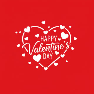 Heart-Shaped Valentine's Day Text Design