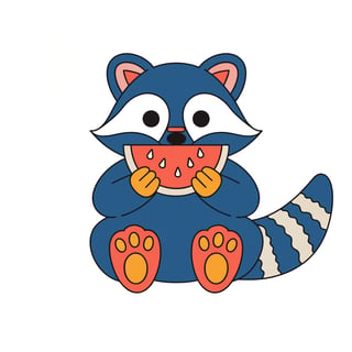Cute Wild Raccoon Clipart