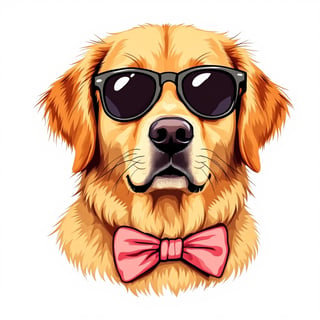 Golden Retriever in Sunglasses Art