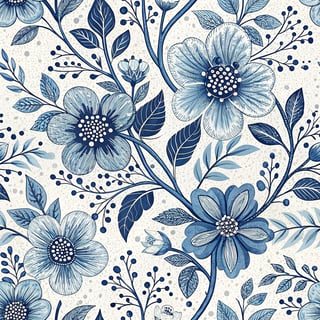 Blue Floral Pattern Design