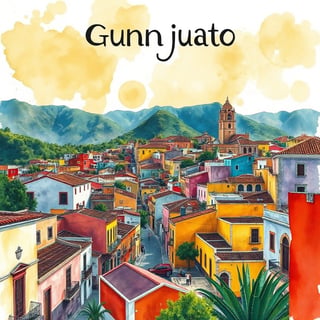 Vibrant Guanajuato Travel Poster