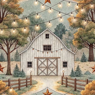 Farmhouse Wrap with Whitewashed Barn