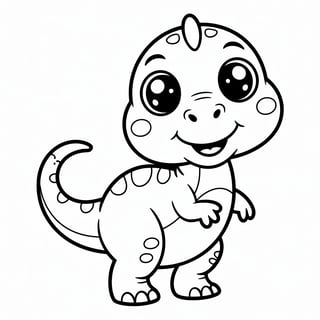 Cute Animated Nursery Dinosaur Art