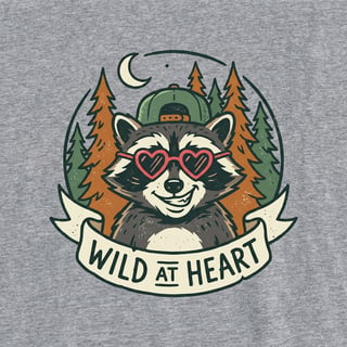 Raccoon with Heart Sunglasses Illustration