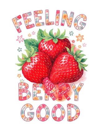 Feeling Berry Good Strawberry Design