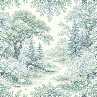 Simple Woodland Toile Design