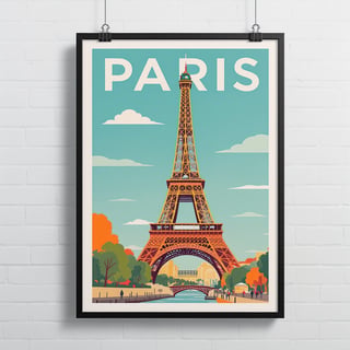 Minimalist Paris Travel Poster
