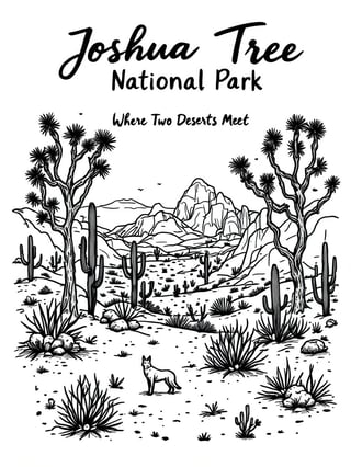 Minimalist Joshua Tree T-Shirt Design