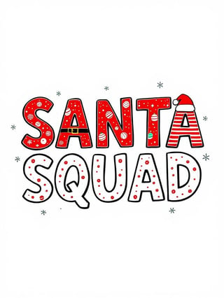 Festive Santa Squad Christmas Design
