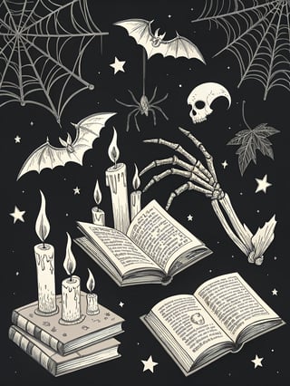 Vintage Halloween Book Art