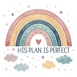 Whimsical Vintage Rainbow Art