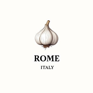 Minimalist Rome Garlic Botanical Design