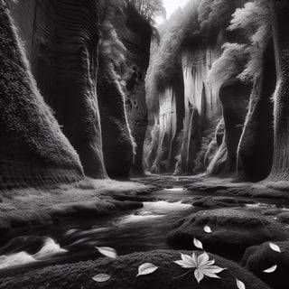 Black and White River in Mossy Canyon