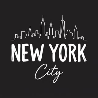 NYC Skyline with Text Design