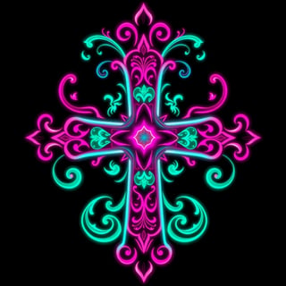 Symmetrical Fantasy Cross Illustration