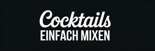 Cocktails Typographic Logo Design