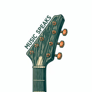 Vector Guitar Headstock Illustration