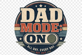 Vintage Dad Mode T-Shirt Design
