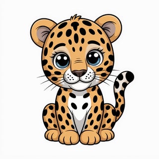 Cute Animated Nursery Art Leopard