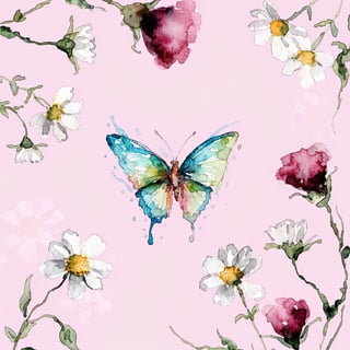Delicate Watercolor Butterfly Illustration