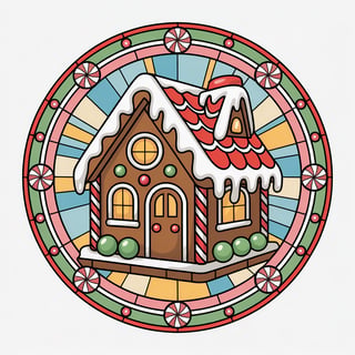 Stained Glass Gingerbread House