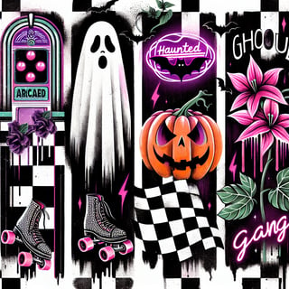 Watercolor Halloween Collage