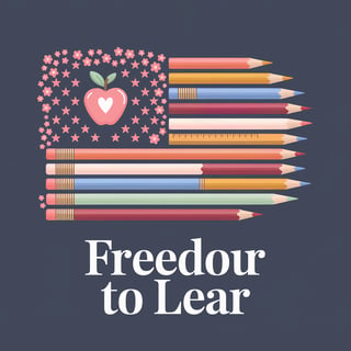American Flag T-Shirt Design with Floral Tools