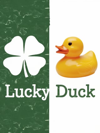 Lucky Duck Symbols on White Background