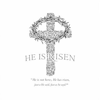 He is Risen Religious Design