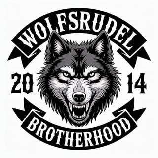 Hyper-Realistic Dark Wolf Emblem