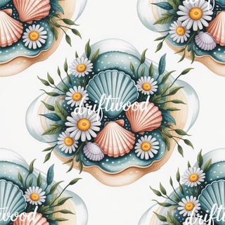 Coastal Seamless Pattern for Summer Dresses