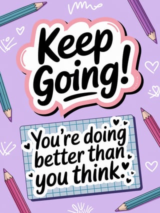 Motivational Handwritten Digital Stickers
