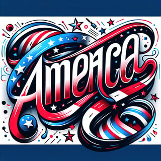 Stylized 'America' Illustration