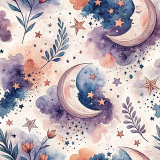 Mystical Watercolor Pattern