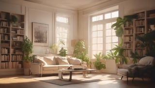 Ultra-Realistic Cozy Living Room