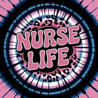 Neon Nurse Life Tie Dye Design