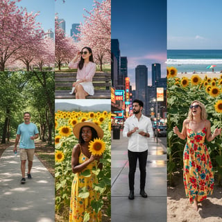 Diverse Outdoor Candid Photos