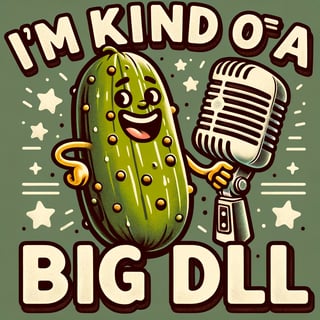 Giggling Cartoon Pickle with Microphone