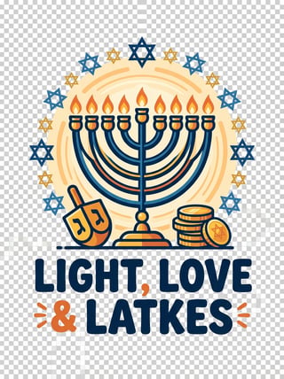 Hanukkah Menorah and Dreidel Design