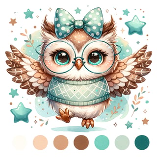 Cute Hand-Drawn Owl Clipart