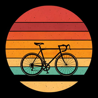 Retro Sunset Bicycle Design
